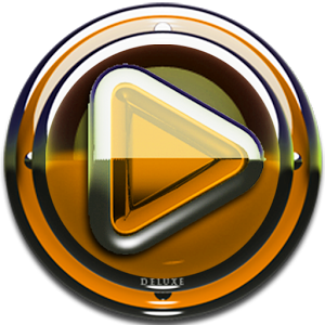 Poweramp skin Orange Glas luxe v1.33