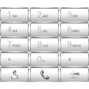 Dialer FrameSilverWhite Skin v1.0