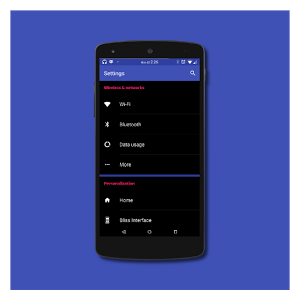 Black MTRL - Blue CM12 Theme v1.3