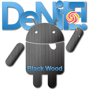 CM12 Theme - Black Wood Blue v1.52