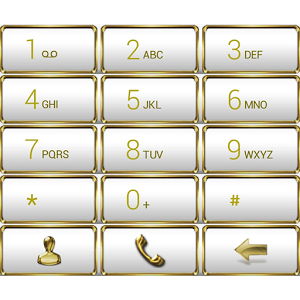 Dialer Frame Gold White Skin v1.0