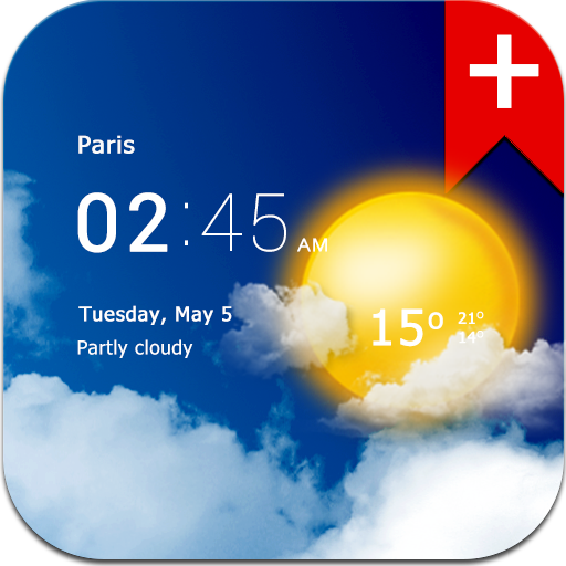 Transparent clock weather (Ad-free) v1.99.01